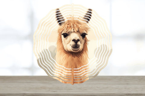 Vintage Lama Wind Spinner Sublimation Regulrcrative 