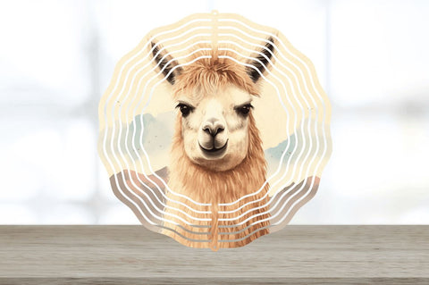 Vintage Lama Wind Spinner Sublimation Regulrcrative 