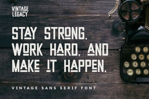 Vintage Legacy – Bold Modular Sans Serif Font with Retro Vibes Font Masyafi Studio 