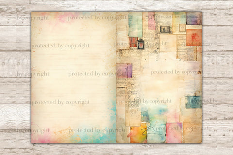 Vintage Letter Junk Journal Pages | Flower Collage Sheet SVG GlamArtZhanna 