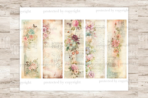 Vintage Letters Bookmarks | Print And Cut Set SVG GlamArtZhanna 