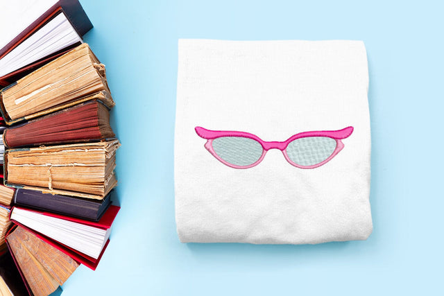 Vintage Librarian Glasses Embroidery Embroidery/Applique DESIGNS Designed by Geeks 