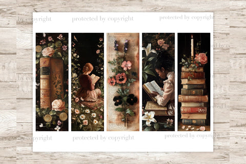Vintage Library Bookmarks | Victorian Woman With Books SVG GlamArtZhanna 