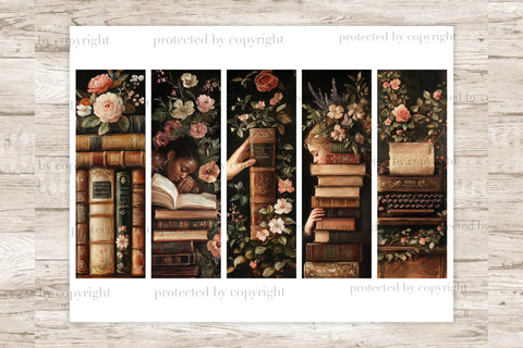 Vintage Library Bookmarks | Victorian Woman With Books SVG GlamArtZhanna 