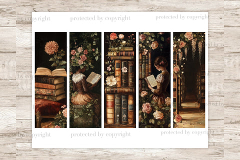 Vintage Library Bookmarks | Victorian Woman With Books SVG GlamArtZhanna 