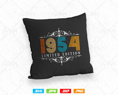 Vintage Limited Edition 1954 Birthday Svg Png, Retro Style 70th Happy Birthday Gifts T shirt Design, Birthday Woman Svg, Aged To Perfection SVG DesignDestine 