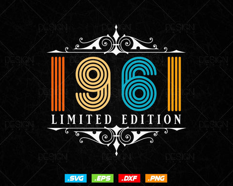 Vintage Limited Edition 1961 Birthday Svg Png, Retro Style 63th Happy Birthday Gifts T shirt Design, Birthday Woman Svg, Aged To Perfection SVG DesignDestine 