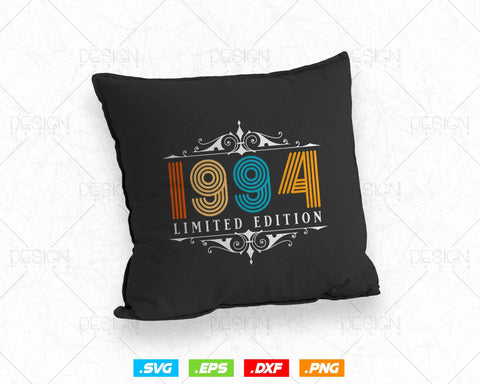 Vintage Limited Edition 1994 Birthday Svg Png, Retro Style 30th Happy Birthday Gifts T shirt Design, Birthday Woman Svg, Aged To Perfection SVG DesignDestine 