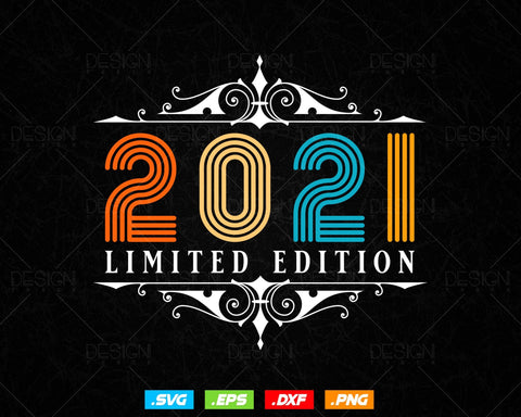 Vintage Limited Edition 2021 Birthday Svg Png, Retro Style 3rd Happy Birthday Gifts T shirt Design, Baby Girl Svg, Aged To Perfection SVG DesignDestine 
