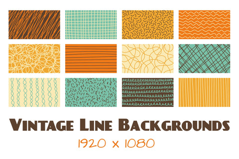 Vintage Line 1920x1080 Backgrounds Digital Pattern Rin Green 