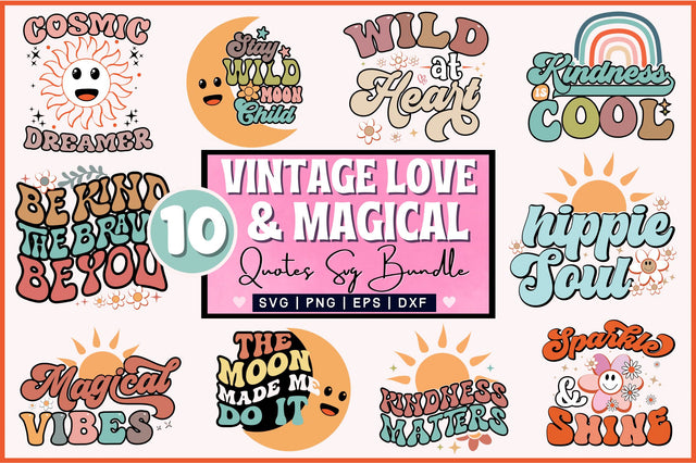 Vintage Love & Magic Svg Bundle SVG Regulrcrative 
