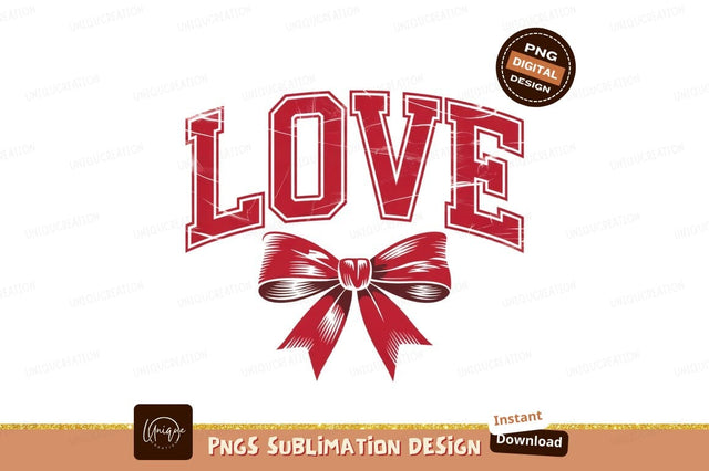 Vintage Love With Ribbon Graphic Design Sublimation Designangry 