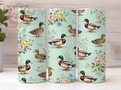 Vintage Mallard Ducks 20oz Tumbler, Mallard Ducks, Vintage Style, Wildlife Theme, Sublimation Wrap, 20oz Tumbler, Rustic Aesthetic, Outdoors Design Sublimation Lara' s Designs 