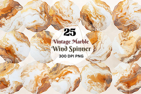 Vintage Marbled Wind Spinner Sublimation Designs Bundle Sublimation Regulrcrative 