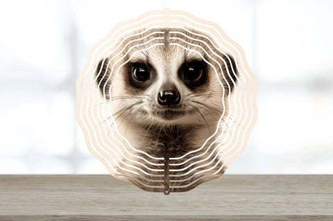 Vintage Meerkat Wind Spinner Sublimation Regulrcrative 