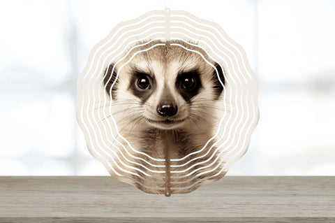Vintage Meerkat Wind Spinner Sublimation Regulrcrative 