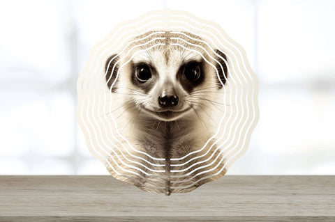 Vintage Meerkat Wind Spinner Sublimation Regulrcrative 