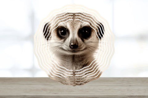 Vintage Meerkat Wind Spinner Sublimation Regulrcrative 