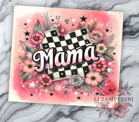 Vintage Mom 20oz Tumbler Wrap PNG, Retro Mama Tumbler PNG Sublimation Design, Straight & Tapered Tumbler Wrap, Instant Digital Download Sublimation Li Zamperini 