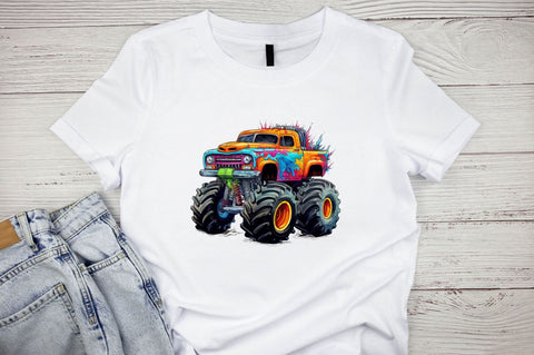 Vintage Monster Truck Sublimation Bundle Sublimation Designangry 