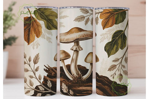Vintage Mushroom Autumn 20oz Tumbler Sublimation PixelChick 