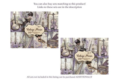 Vintage Music Junk Journal Page | Music Instrument Scrapbook SVG GlamArtZhanna 