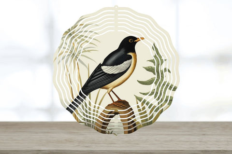 Vintage Myna Bird Wind Spinner Sublimation Regulrcrative 