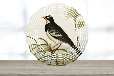 Vintage Myna Bird Wind Spinner Sublimation Regulrcrative 