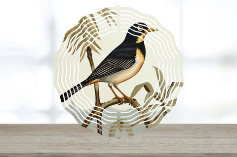 Vintage Myna Bird Wind Spinner Sublimation Regulrcrative 