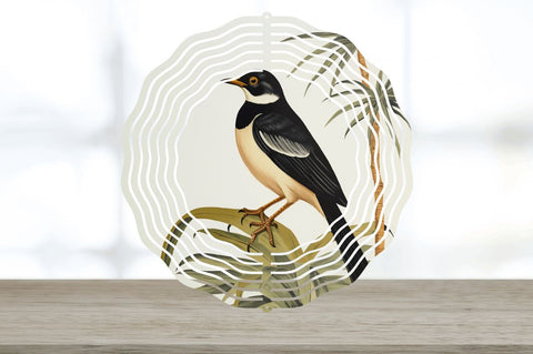 Vintage Myna Bird Wind Spinner Sublimation Regulrcrative 