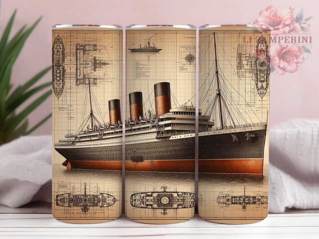 Vintage Nautical Ship Blueprint Tumbler, Ship Blueprint Design, Vintage Nautical PNG, 20oz Ship Tumbler, Maritime Tumbler Wrap, Ocean Blueprint Art, Sailboat Sublimation Design Sublimation Li Zamperini 