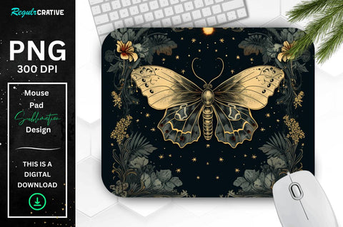 Vintage Night Moth Mouse pad Bundle Sublimation Regulrcrative 