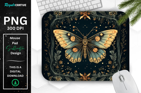 Vintage Night Moth Mouse pad Bundle Sublimation Regulrcrative 