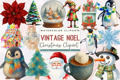 Vintage Noel Retro Christmas Bundle. Sublimation SVGArt 