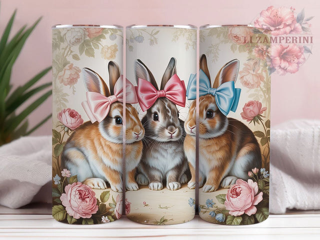 Vintage Nostalgic Easter Bunny Tumbler, Easter Bunny Tumbler, Nostalgic Bunny Wrap, Whimsical Easter Wrap, Retro Bunny Wrap, Sublimation Design, Trendy Gift Idea Sublimation Li Zamperini 
