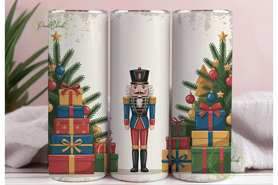 Vintage Nutcracker 20oz Tumbler Wrap Sublimation PixelChick 