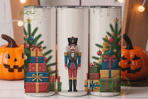 Vintage Nutcracker 20oz Tumbler Wrap Sublimation PixelChick 