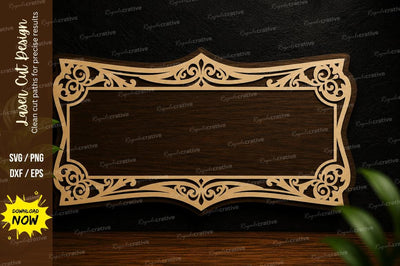 Vintage Ornamental Frame Laser Cut SVG Design SVG Regulrcrative 