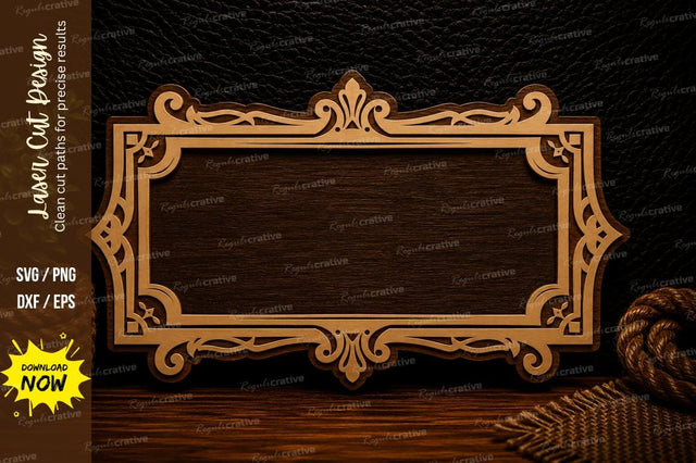 Vintage Ornate Frame Laser Cut Svg Design SVG Regulrcrative 