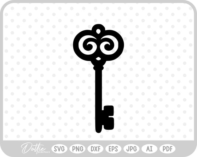 Vintage Ornate Key SVG DottieDigitals 