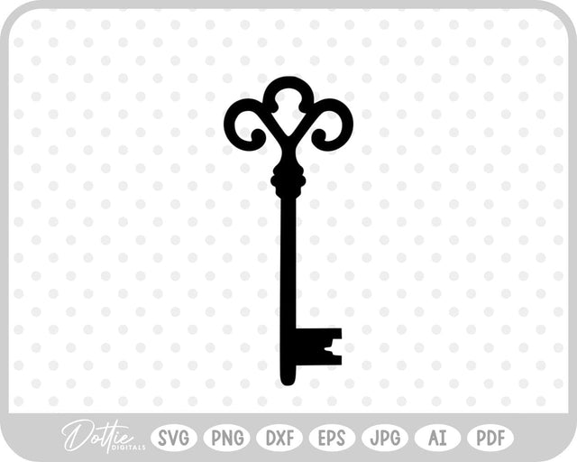 Vintage Ornate Key SVG DottieDigitals 
