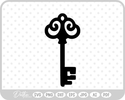 Vintage Ornate Key SVG DottieDigitals 