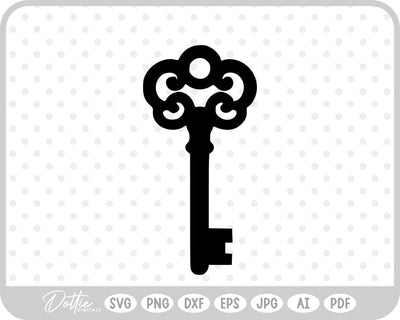 Vintage Ornate Key SVG DottieDigitals 