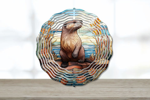 Vintage Otter Wind Spinner Sublimation Regulrcrative 