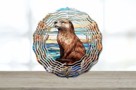 Vintage Otter Wind Spinner Sublimation Regulrcrative 