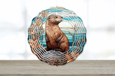 Vintage Otter Wind Spinner Sublimation Regulrcrative 