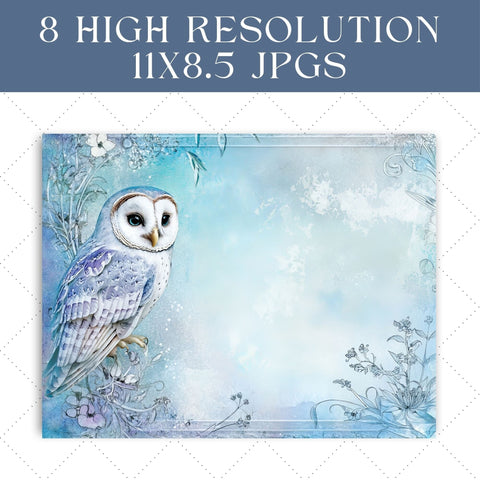 Vintage Owl Junk Journal Paper | Printable Junk Journal Paper SVG Paige Cole Studio 