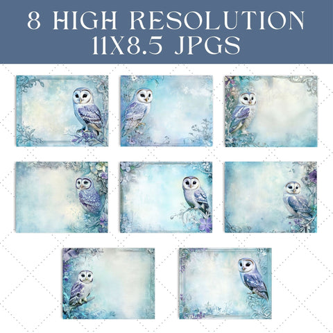 Vintage Owl Junk Journal Paper | Printable Junk Journal Paper SVG Paige Cole Studio 