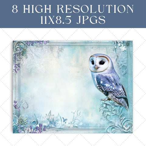 Vintage Owl Junk Journal Paper | Printable Junk Journal Paper SVG Paige Cole Studio 