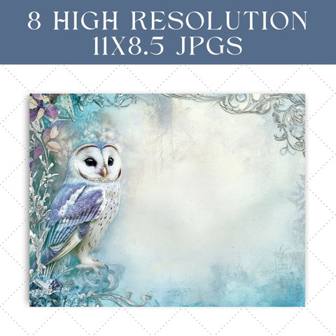 Vintage Owl Junk Journal Paper | Printable Junk Journal Paper SVG Paige Cole Studio 